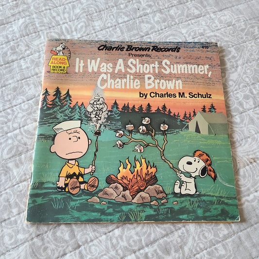 Vtg Peanuts It Was A Short Summer Charlie Brown Read Along Book & Record NOS