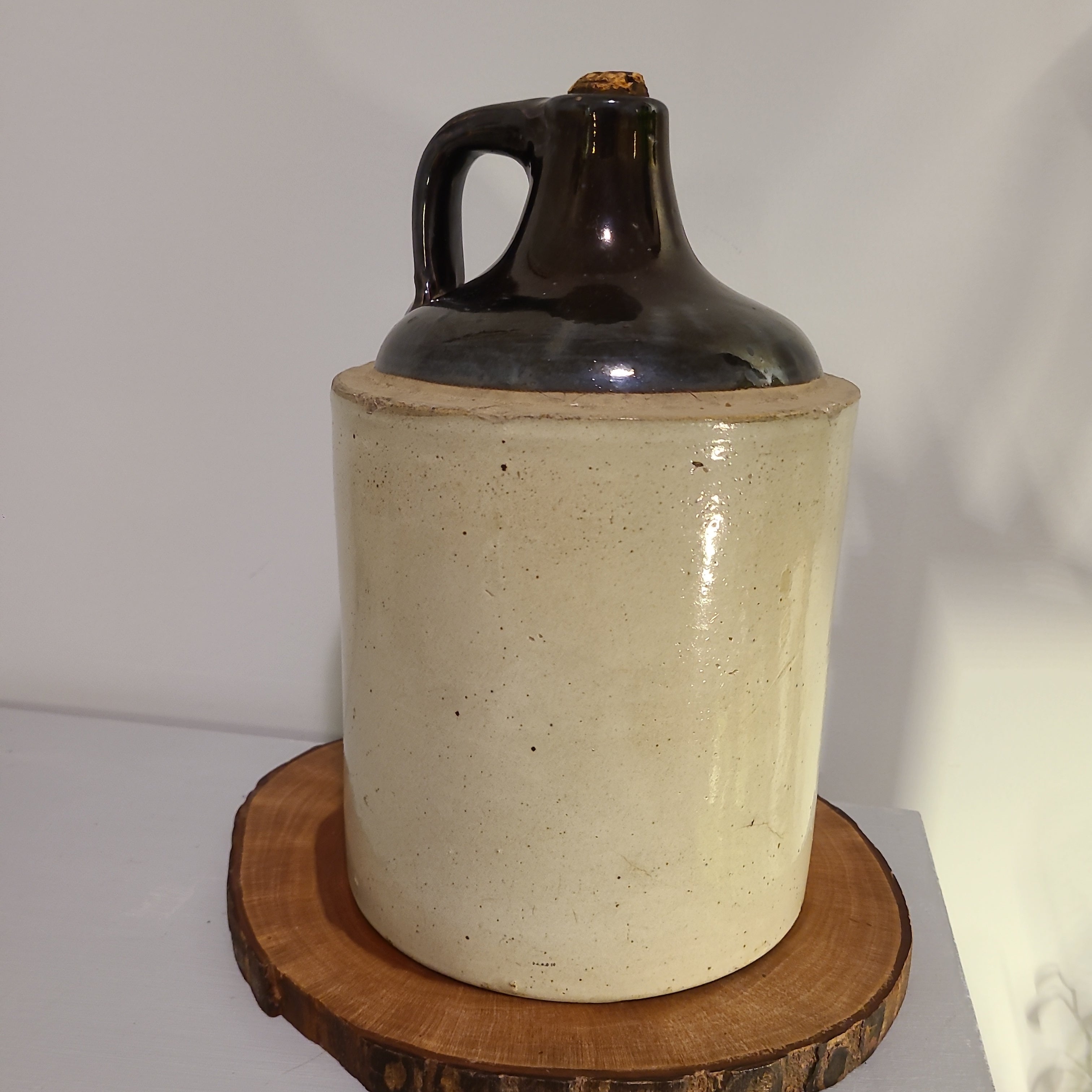 Antique stoneware whiskey moonshine jug authentic