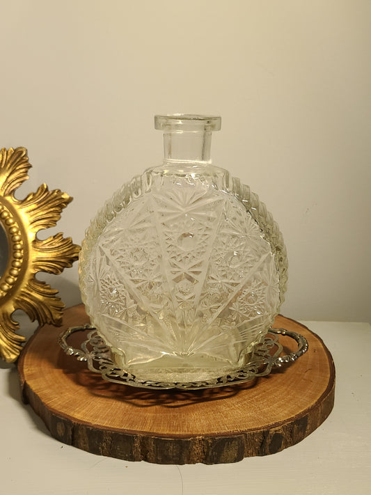 Plant Base Medium Antique Glass Sunflower