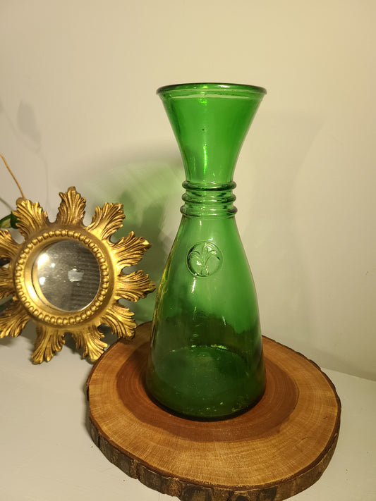 Plant Base Large- Green Vintage Decanter