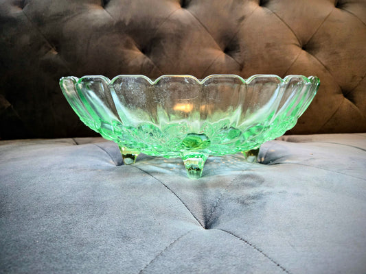 Lime Green Indiana Glass Harvest Fruit Bowl