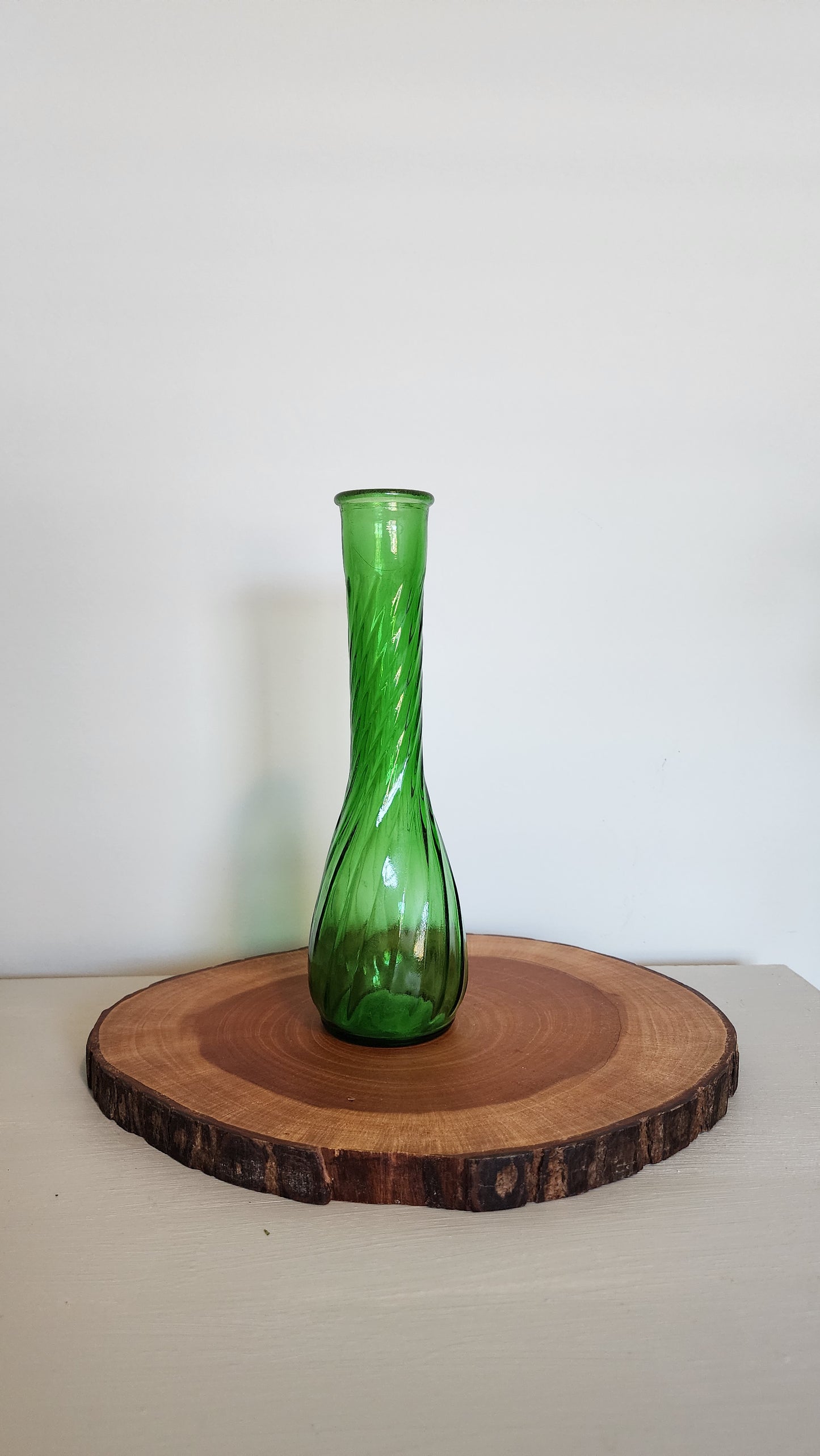 Plant Base Small-Depression Glass Green